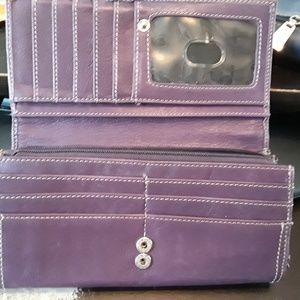 Tignanello purple leather wallet